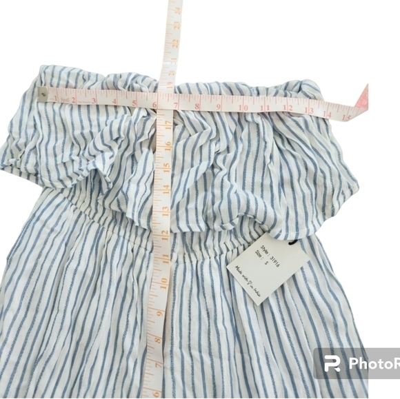 Japna Stripes Sleeveless Ruffle Jumpsuit NWT Small - Picture 5 of 8